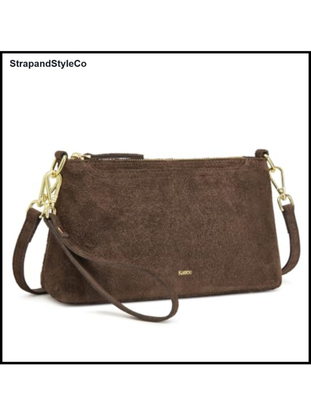 Genuine Leather Crossbody Bag Small Purse Handbag Wristlet